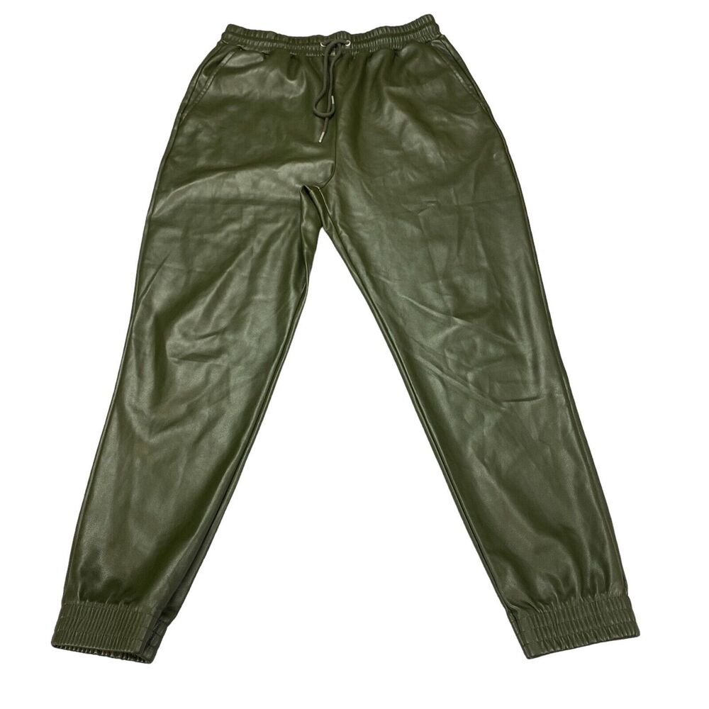 Avec Les Files Faux Leather Jogger‎ Pants  Womens Small